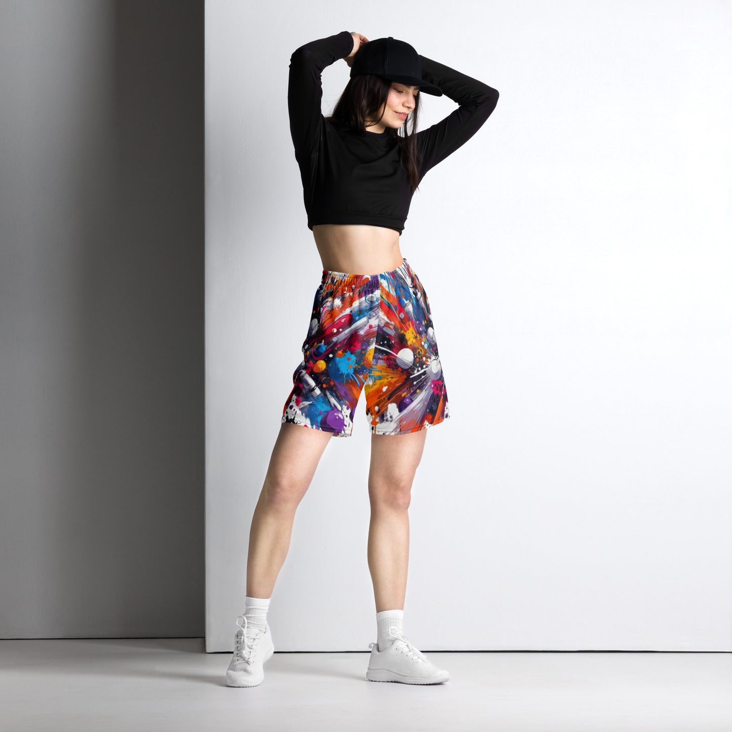 Mission 11 Paint Splatter Mesh Shorts