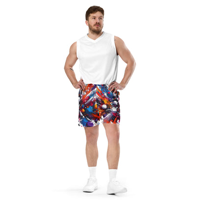 Mission 11 Paint Splatter Mesh Shorts