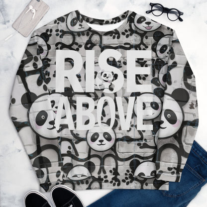 Mission 11 Rise Above Panda Unisex Sweatshirt