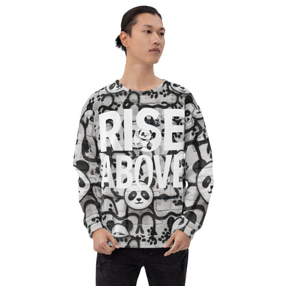 Mission 11 Rise Above Panda Unisex Sweatshirt