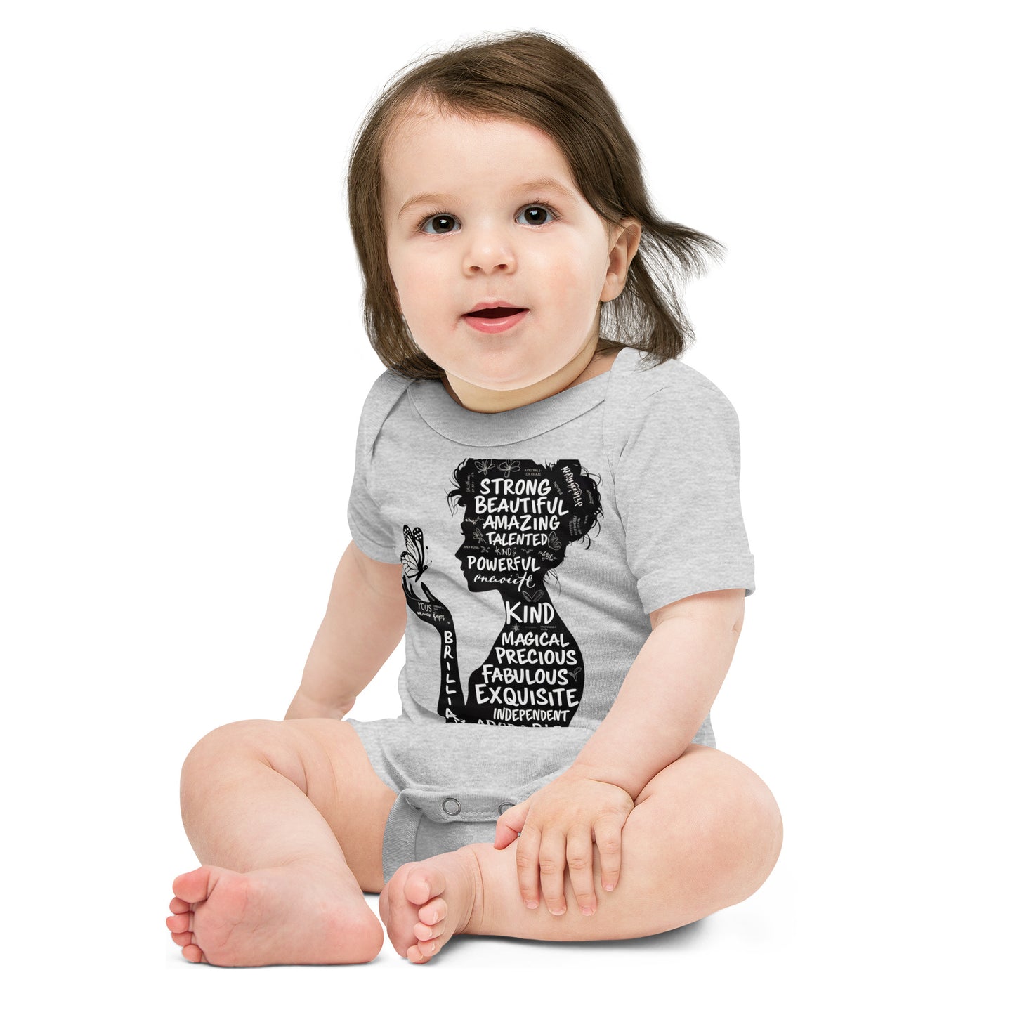 Baby Onesie - Empowering Words Design - Inspirational Infant Bodysuit