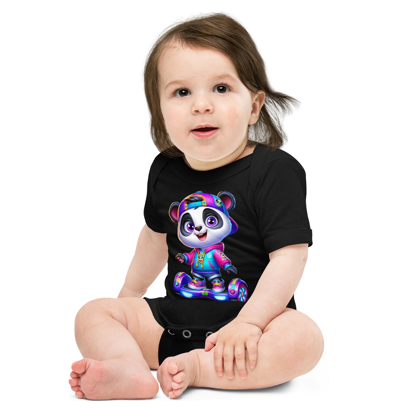 Baby Onesie - Panda on Hoverboard Adventure - Mission 11