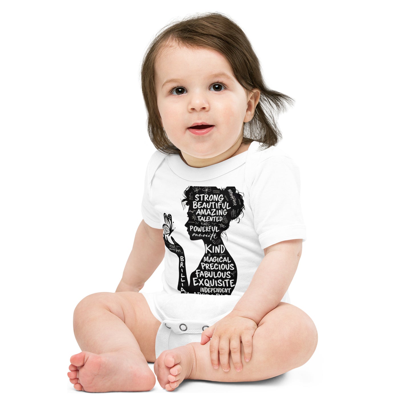 Baby Onesie - Empowering Words Design - Inspirational Infant Bodysuit