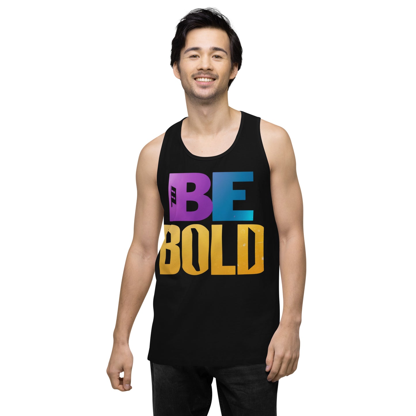 Men's 'Be Bold' Tank Top - Motivational Workout Shirt - Bold Statement Apparel