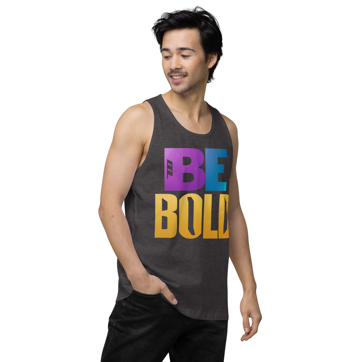 Men's 'Be Bold' Tank Top - Motivational Workout Shirt - Bold Statement Apparel