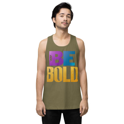 Men's 'Be Bold' Tank Top - Motivational Workout Shirt - Bold Statement Apparel