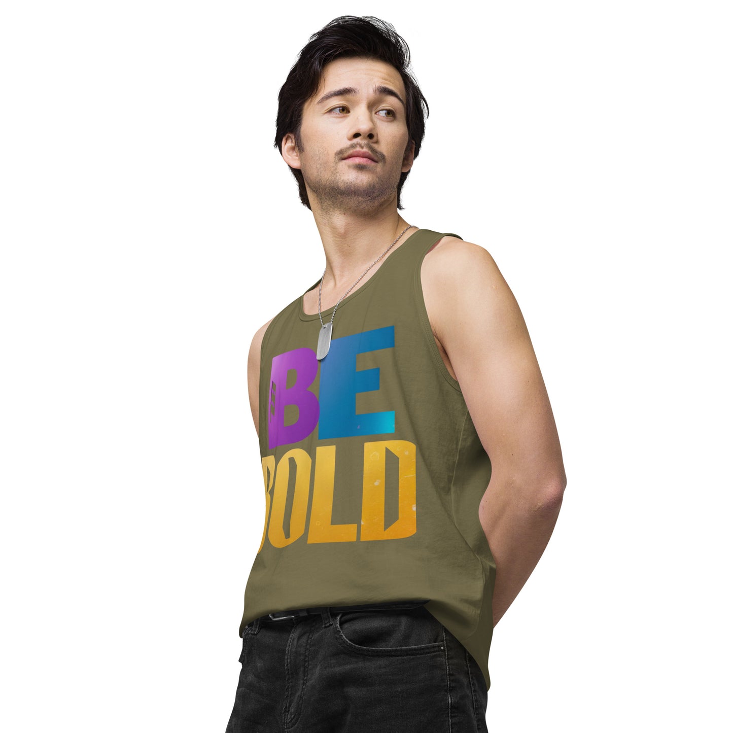 Men's 'Be Bold' Tank Top - Motivational Workout Shirt - Bold Statement Apparel