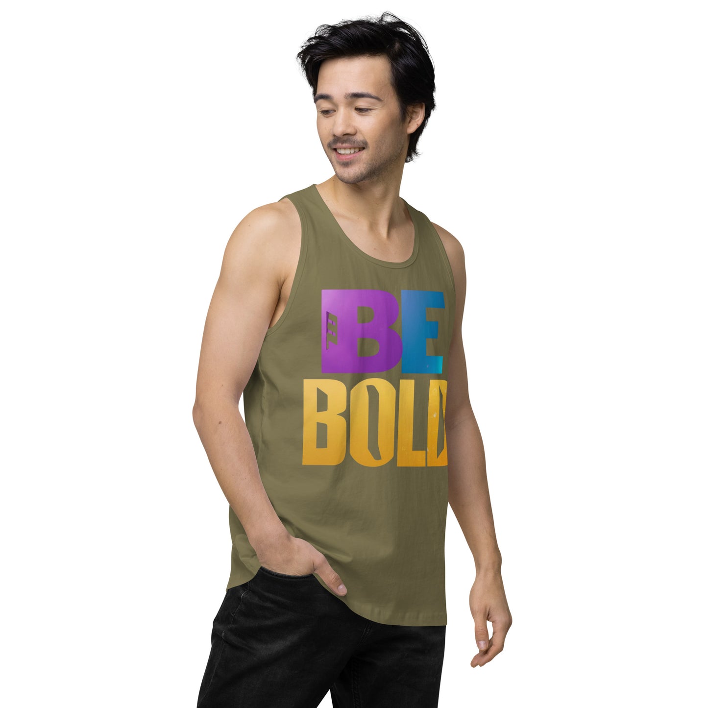 Men's 'Be Bold' Tank Top - Motivational Workout Shirt - Bold Statement Apparel