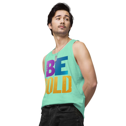 Men's 'Be Bold' Tank Top - Motivational Workout Shirt - Bold Statement Apparel