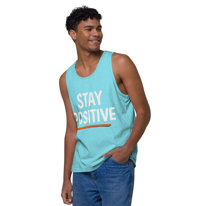 Men's 'Stay Positive' Tank Top - Motivational Workout Shirt