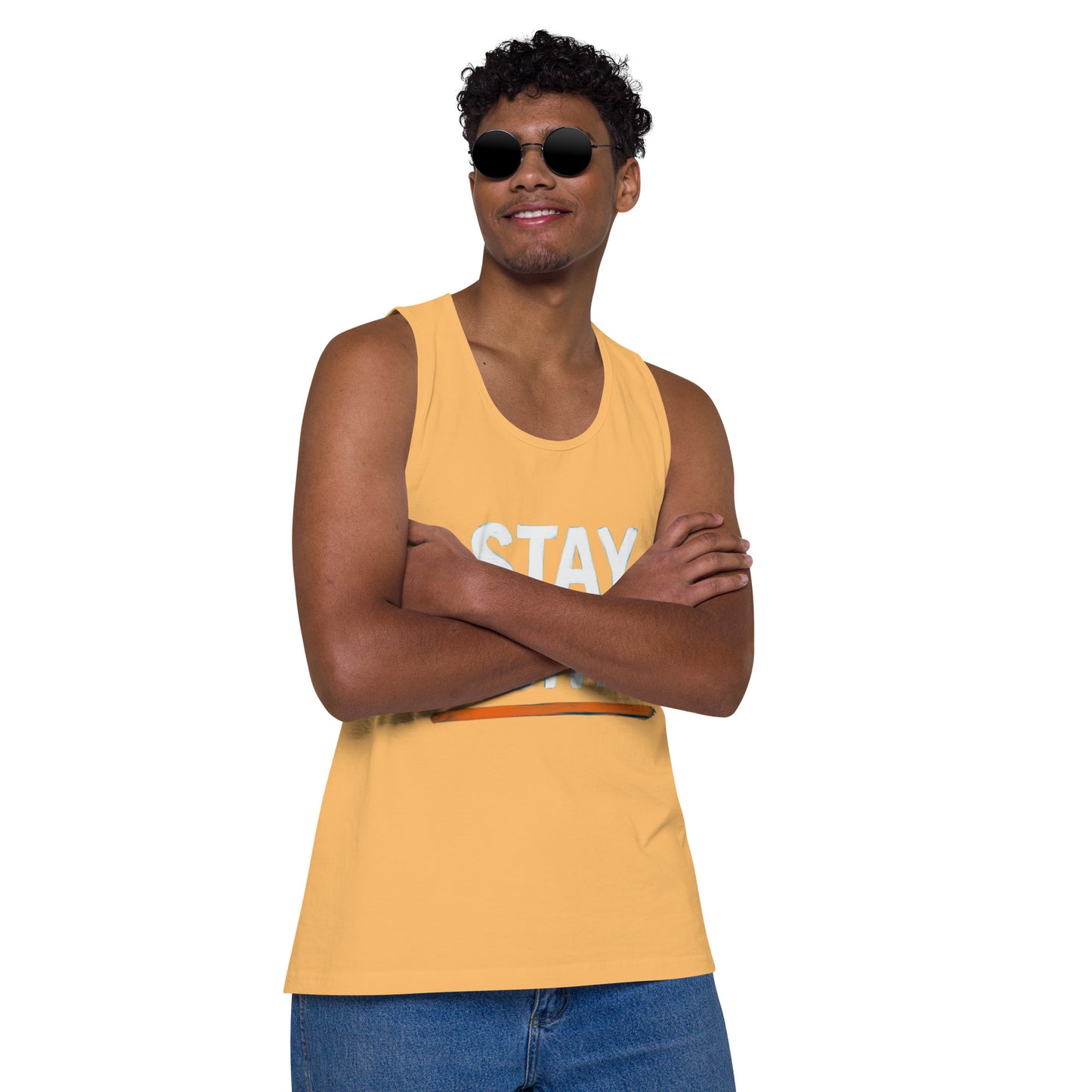 Men's 'Stay Positive' Tank Top - Motivational Workout Shirt