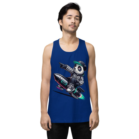 Men's Rocket-Powered Panda Tank Top - Mission 11