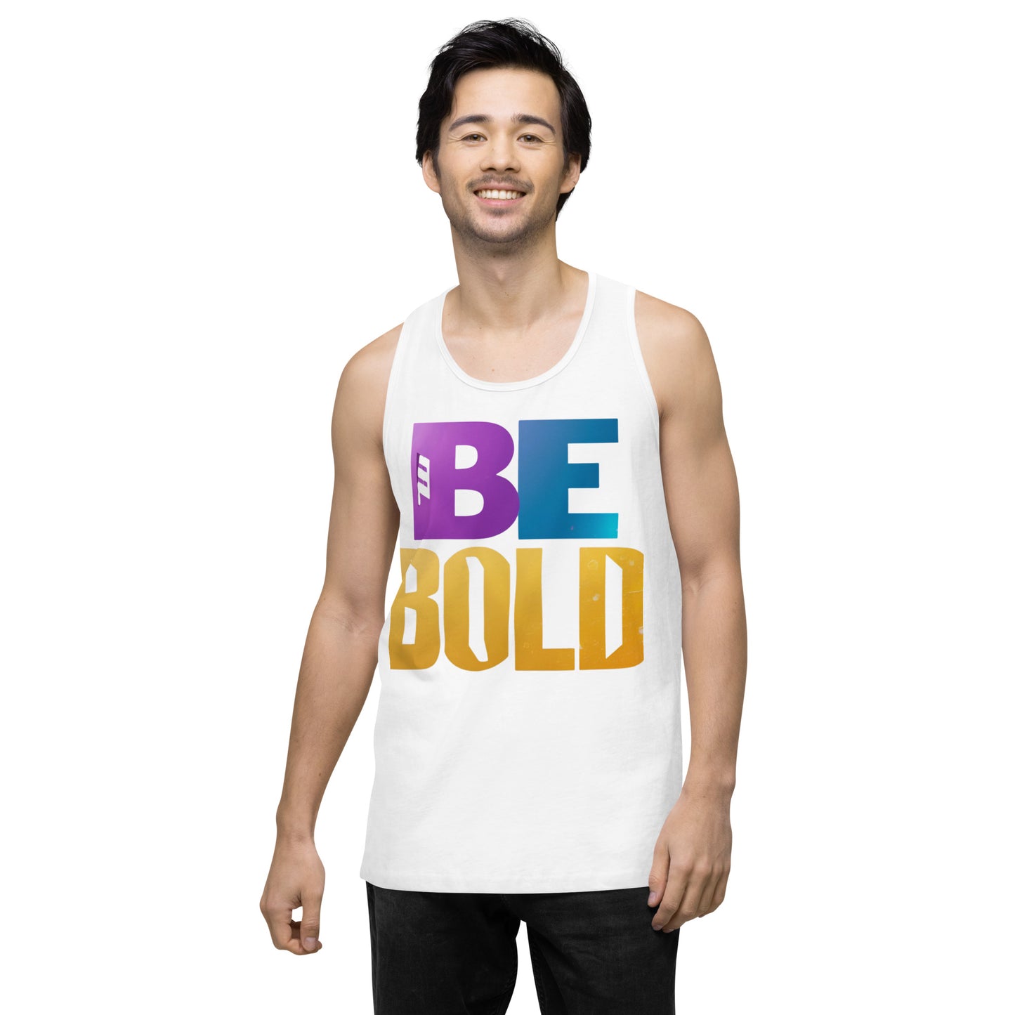 Men's 'Be Bold' Tank Top - Motivational Workout Shirt - Bold Statement Apparel