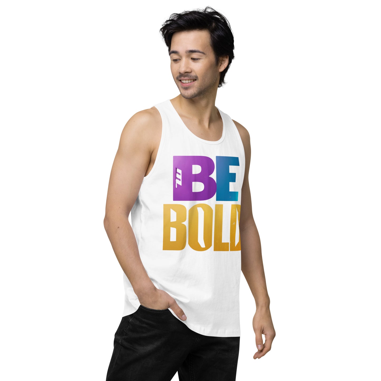 Men's 'Be Bold' Tank Top - Motivational Workout Shirt - Bold Statement Apparel