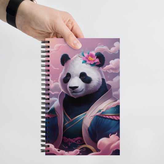 Elegant Panda Princess Notebook – Inspirational and Motivational Journal with Dotted Pages