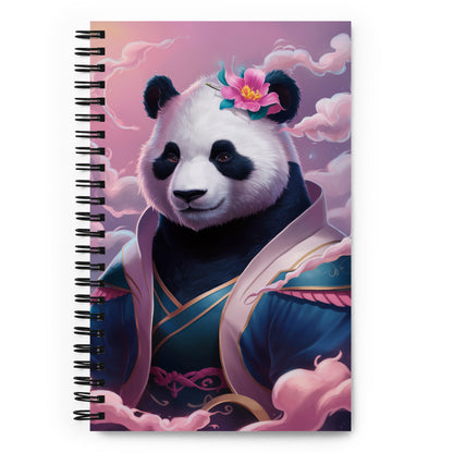 Elegant Panda Princess Notebook – Inspirational and Motivational Journal with Dotted Pages