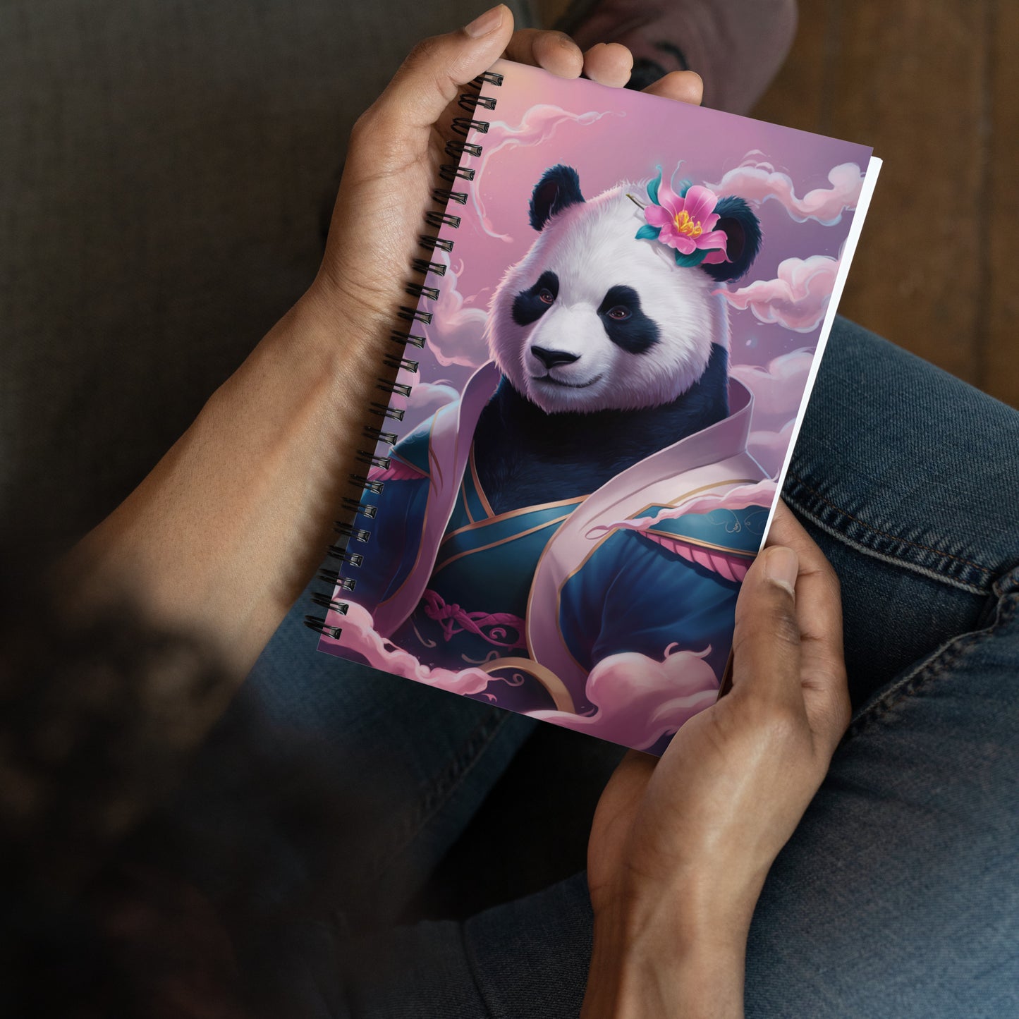 Elegant Panda Princess Notebook – Inspirational and Motivational Journal with Dotted Pages