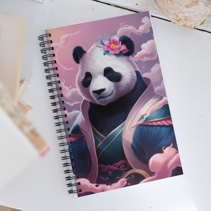 Elegant Panda Princess Notebook – Inspirational and Motivational Journal with Dotted Pages