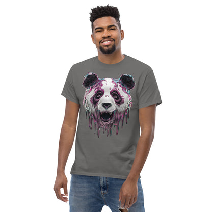 Trippy Melting Panda Face Graphic Tee