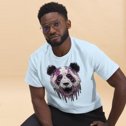 Trippy Melting Panda Face Graphic Tee