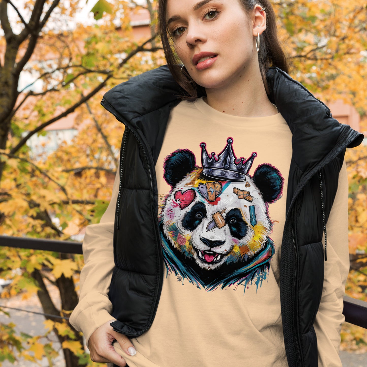 Purpose-Driven Apparel: Inspirational Long Sleeve Tee with Resilient Panda Design | Mission 11