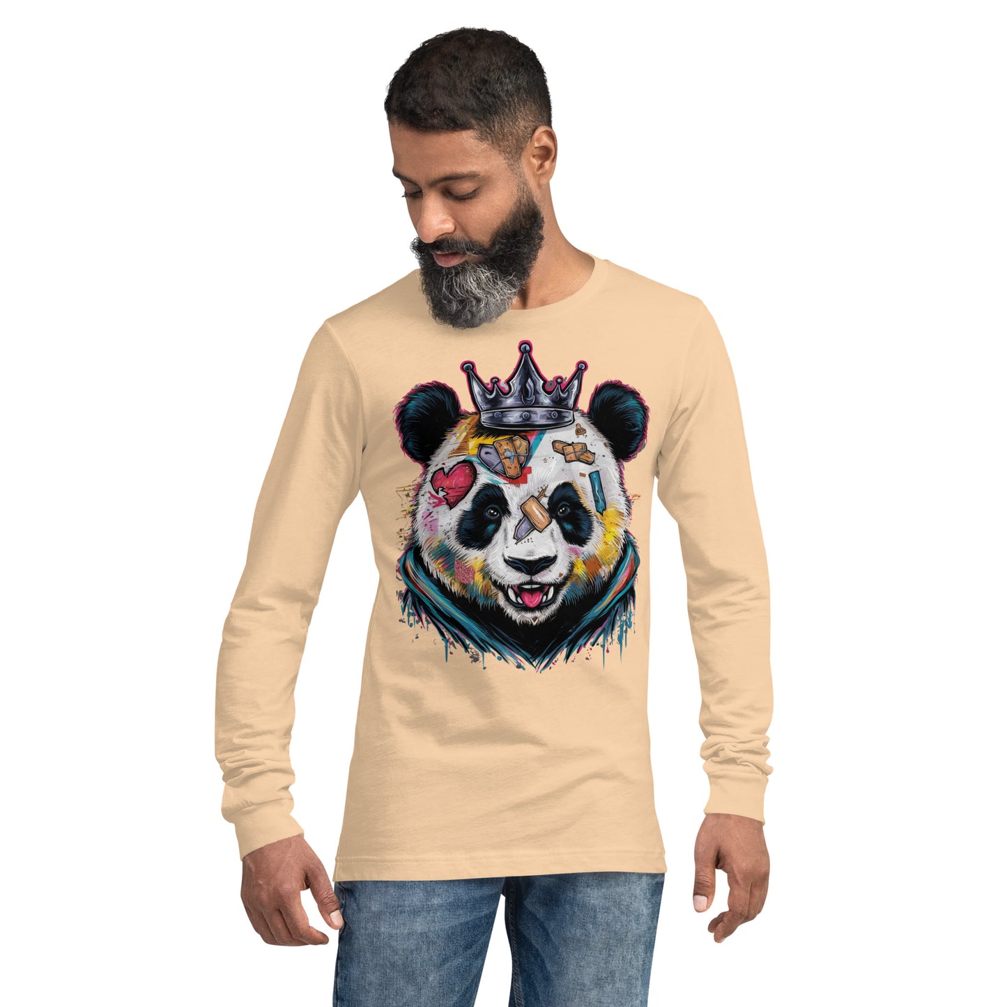 Purpose-Driven Apparel: Inspirational Long Sleeve Tee with Resilient Panda Design | Mission 11