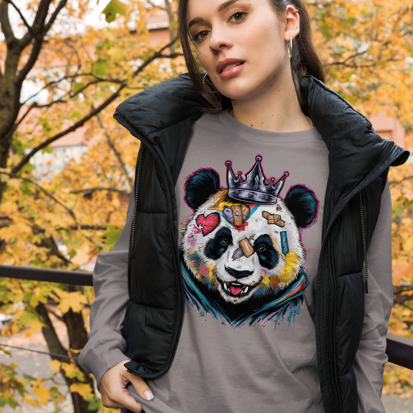 Purpose-Driven Apparel: Inspirational Long Sleeve Tee with Resilient Panda Design | Mission 11