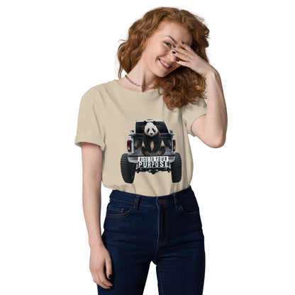 Mission 11 'Rise to Your Purpose' Organic Cotton Unisex Shirt – Eco-Friendly Apparel with Inspirational Panda Truck Design