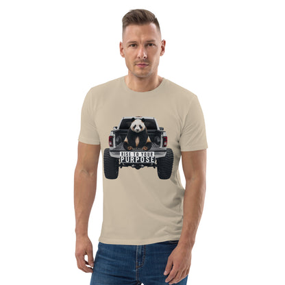 Mission 11 'Rise to Your Purpose' Organic Cotton Unisex Shirt – Eco-Friendly Apparel with Inspirational Panda Truck Design