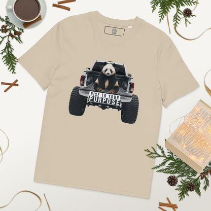 Mission 11 'Rise to Your Purpose' Organic Cotton Unisex Shirt – Eco-Friendly Apparel with Inspirational Panda Truck Design