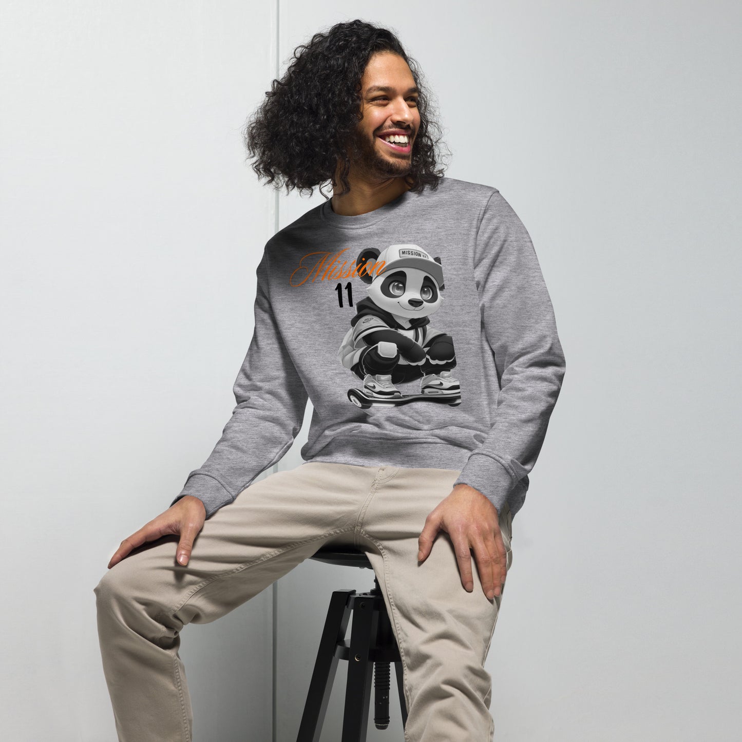 Unisex Organic Sweatshirt - Purpose the Panda Street Style - Mission 11