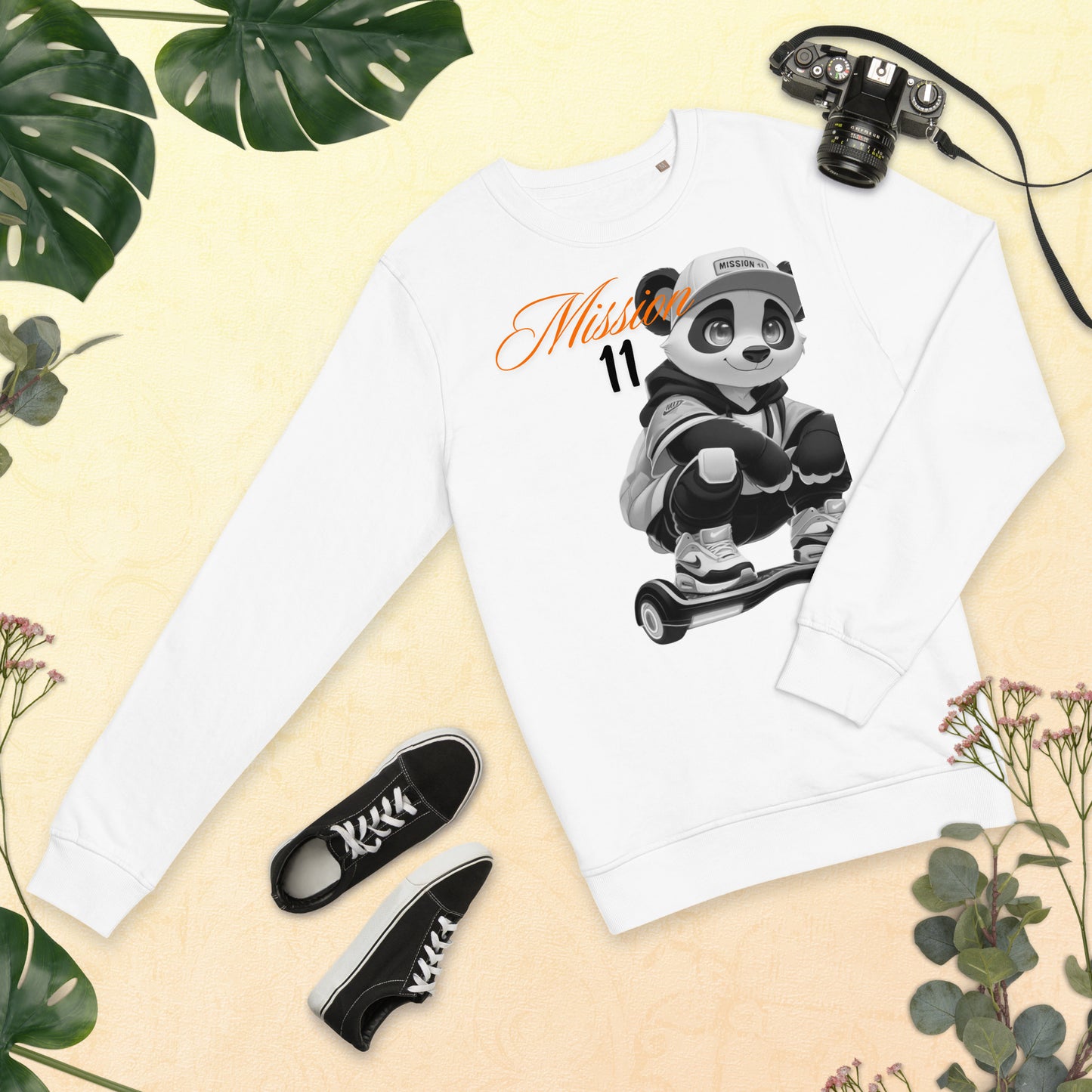 Unisex Organic Sweatshirt - Purpose the Panda Street Style - Mission 11