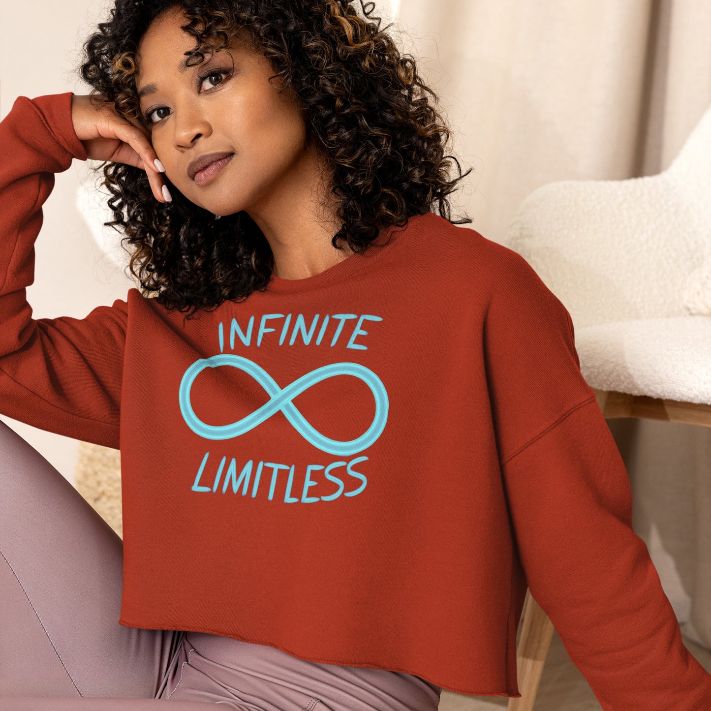 Women's Cropped Sweatshirt - Infinite Limitless - Mission 11