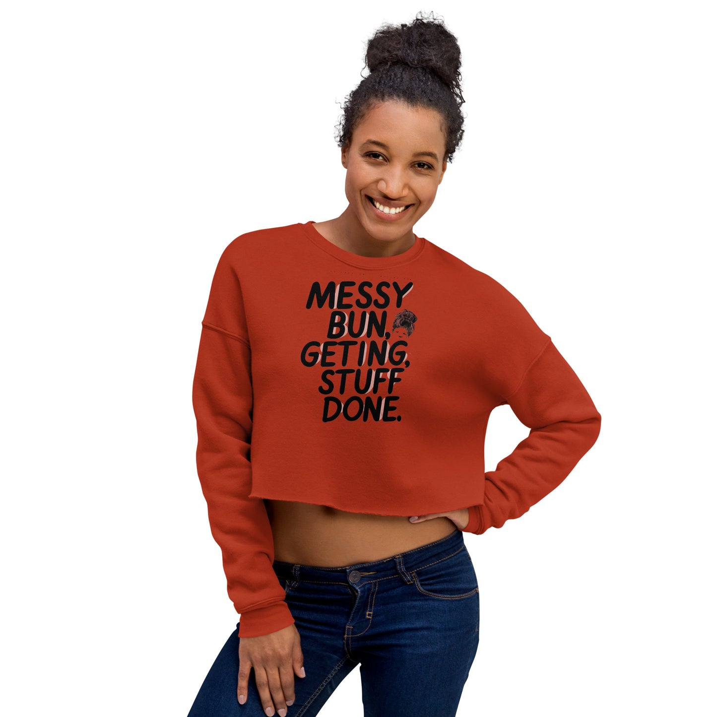 Mission 11 Messy Bun Crop Sweatshirt