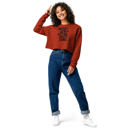 Mission 11 Messy Bun Crop Sweatshirt