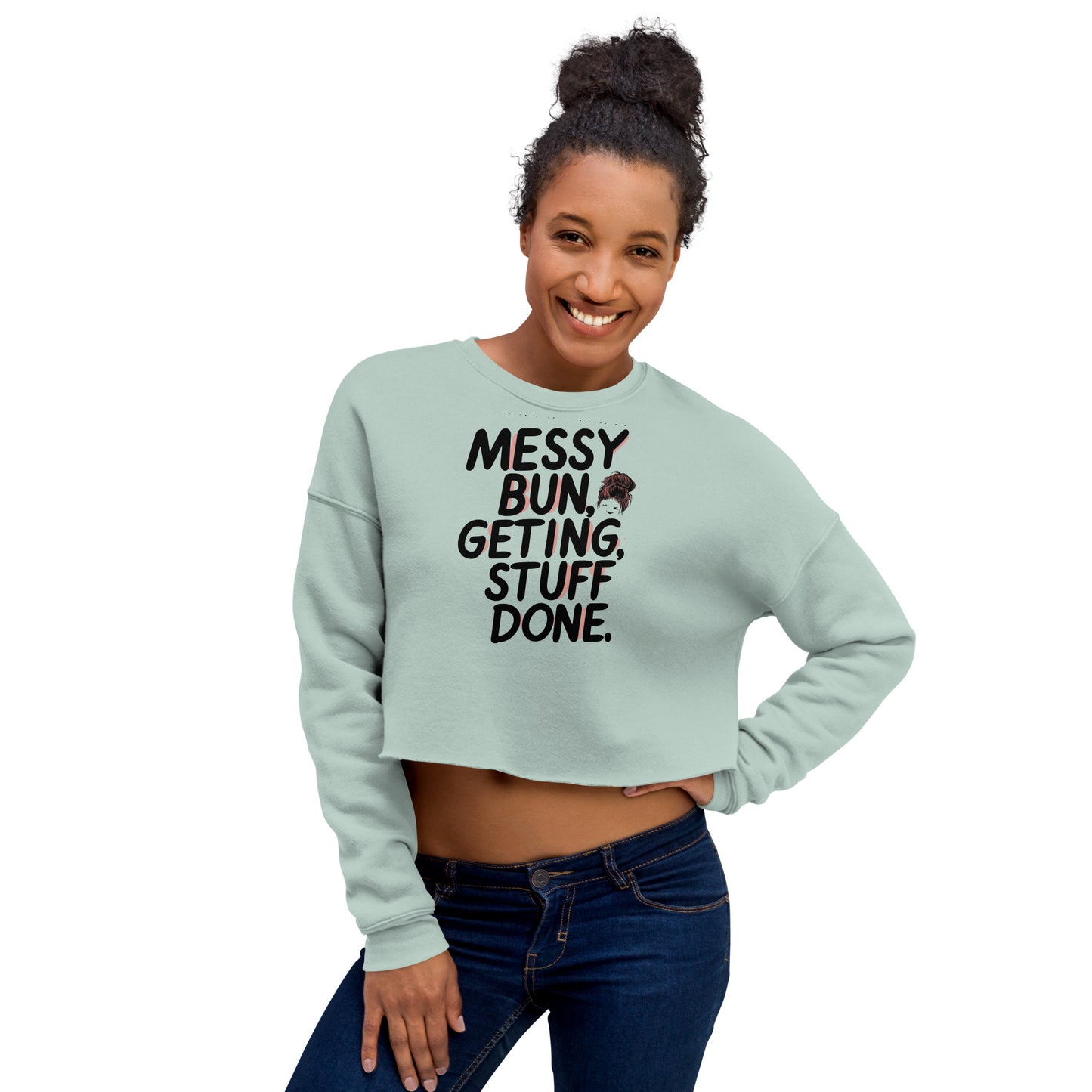 Mission 11 Messy Bun Crop Sweatshirt