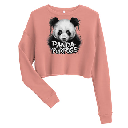 Mission 11 Fleece Crop Sweatshirt: Fashionable Comfort with Panda Purpose Design