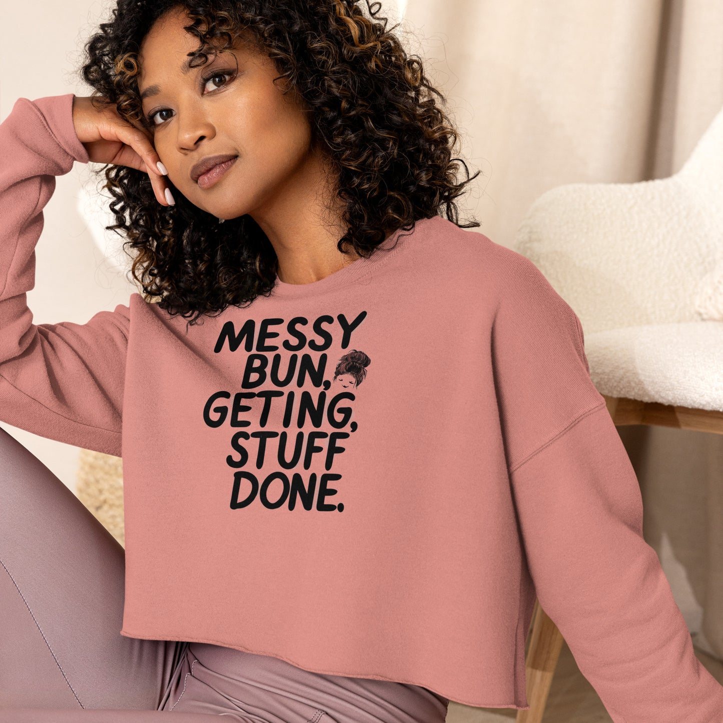 Mission 11 Messy Bun Crop Sweatshirt