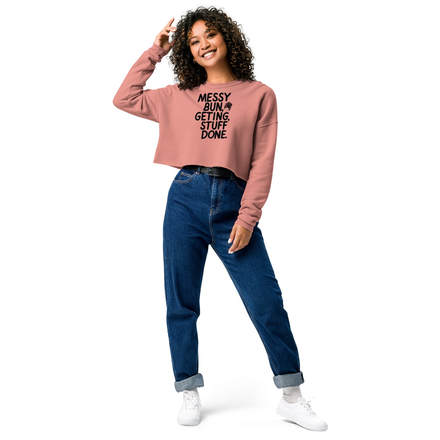 Mission 11 Messy Bun Crop Sweatshirt