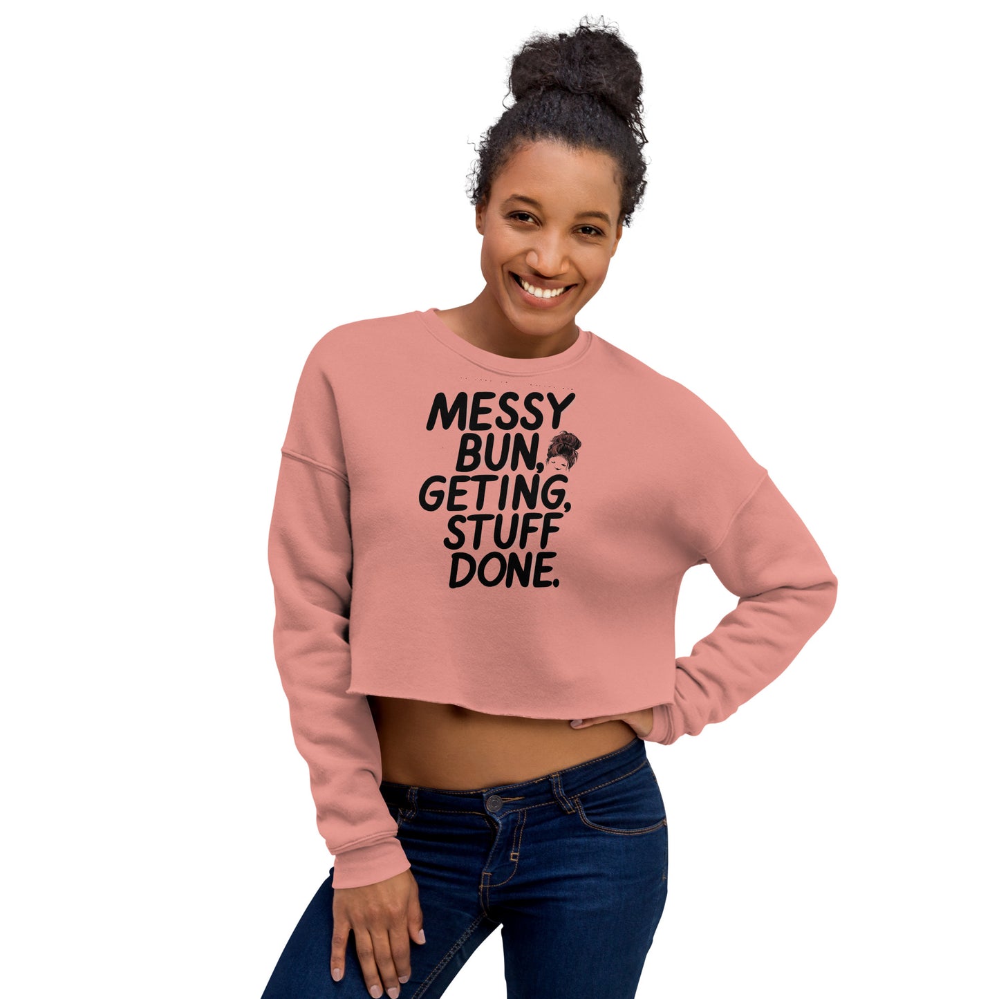 Mission 11 Messy Bun Crop Sweatshirt