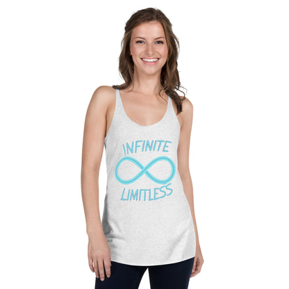 Women's 'Infinite Limitless' Racerback Tank Top - Empowering Mission 11 Apparel