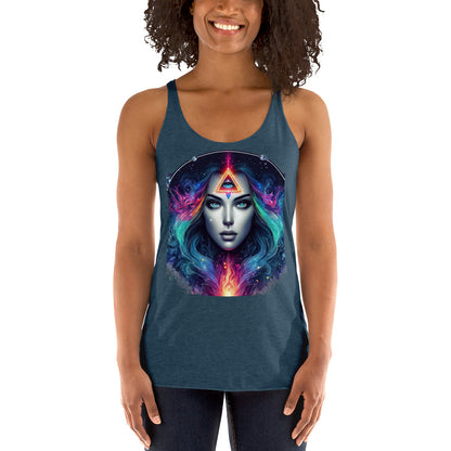 Women's Cosmic Vision Racerback Tank Top - Mystical Mission 11 Apparel