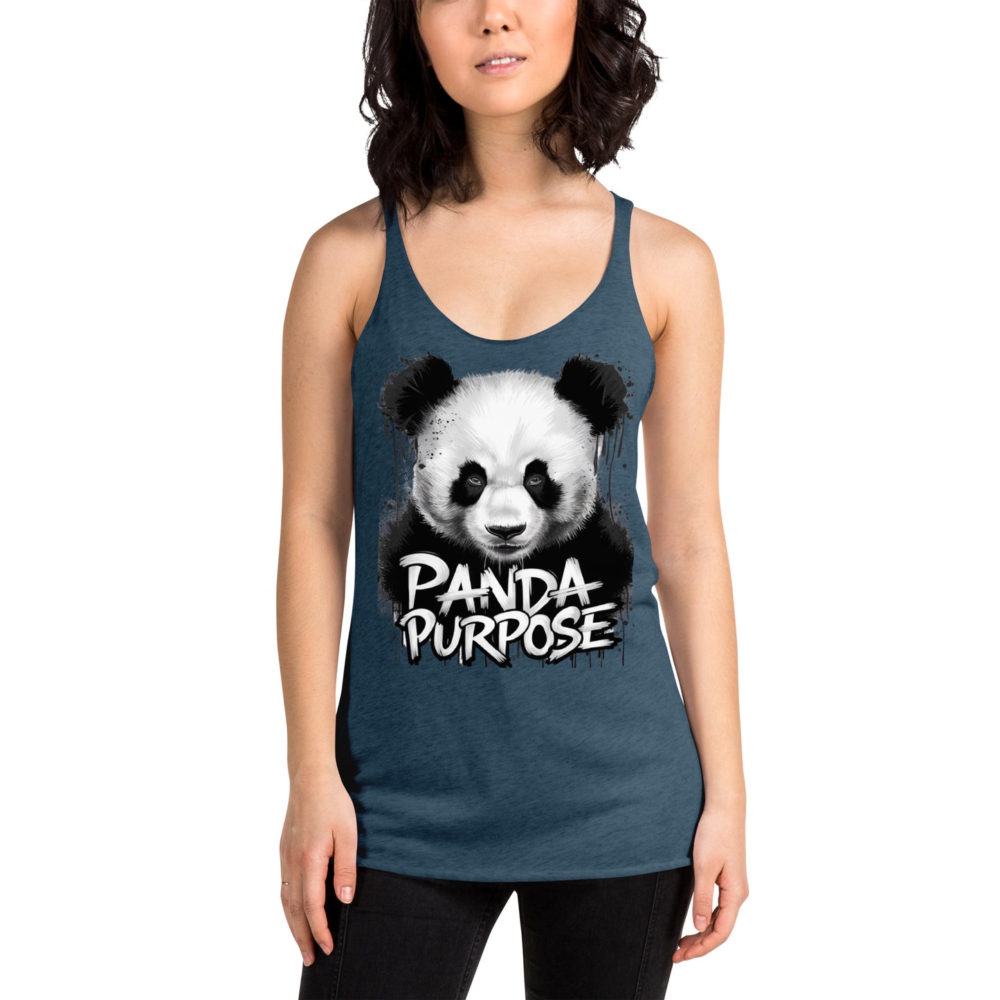 Mission 11 Panda Purpose Racerback Tank