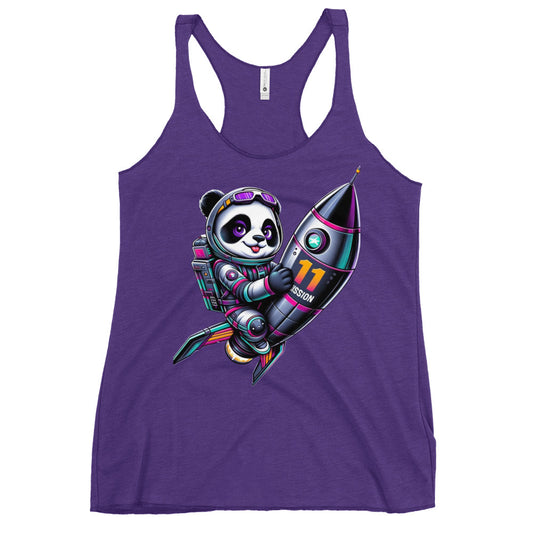 Women's Mission 11 Space Panda Racerback Tank