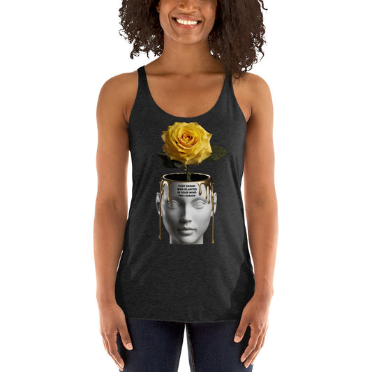 Women's Blooming Mind Racerback Tank Top - Inspirational Mission 11 Apparel