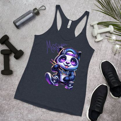 Women's Racerback Tank Top - Purpose the Panda in Streetwear