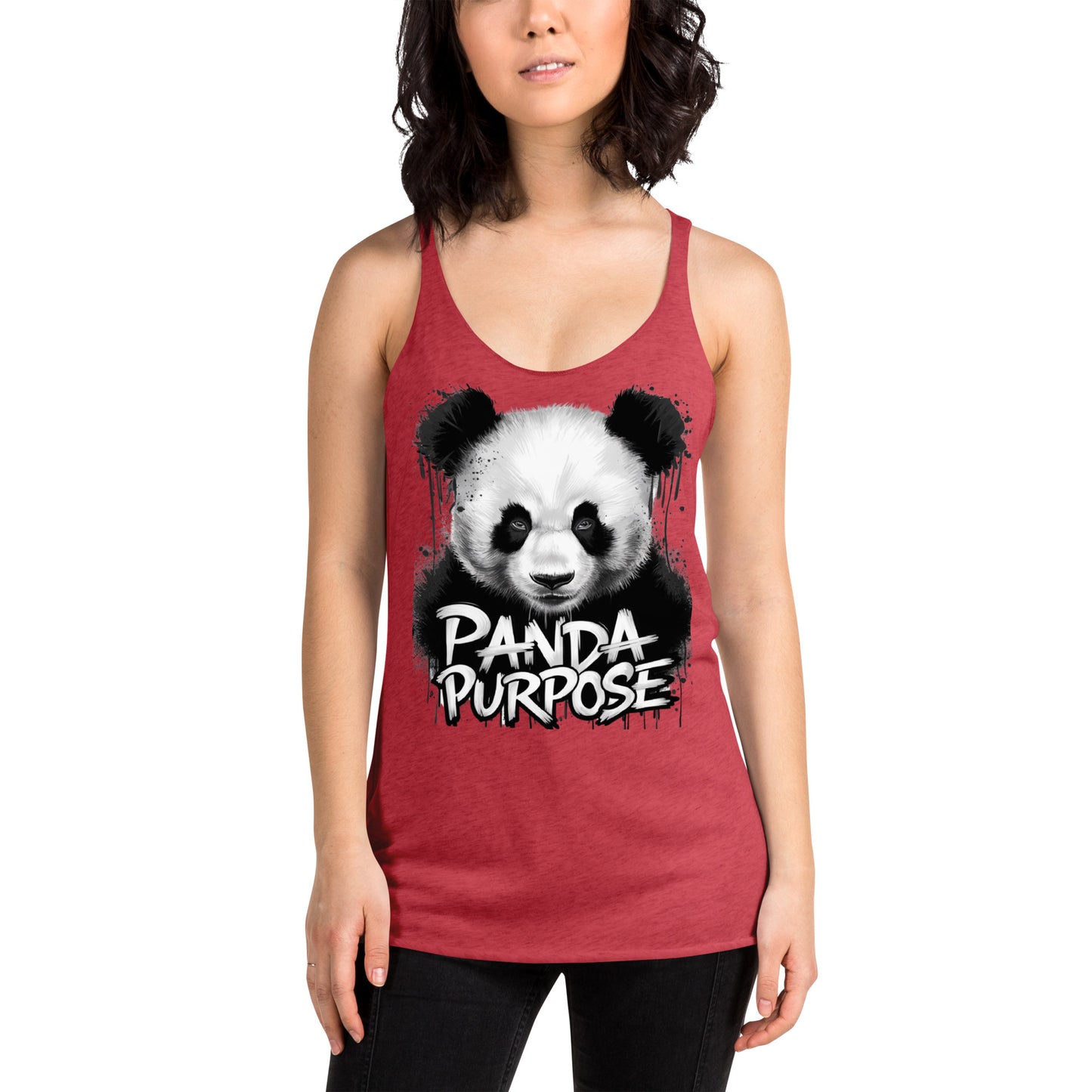 Mission 11 Panda Purpose Racerback Tank