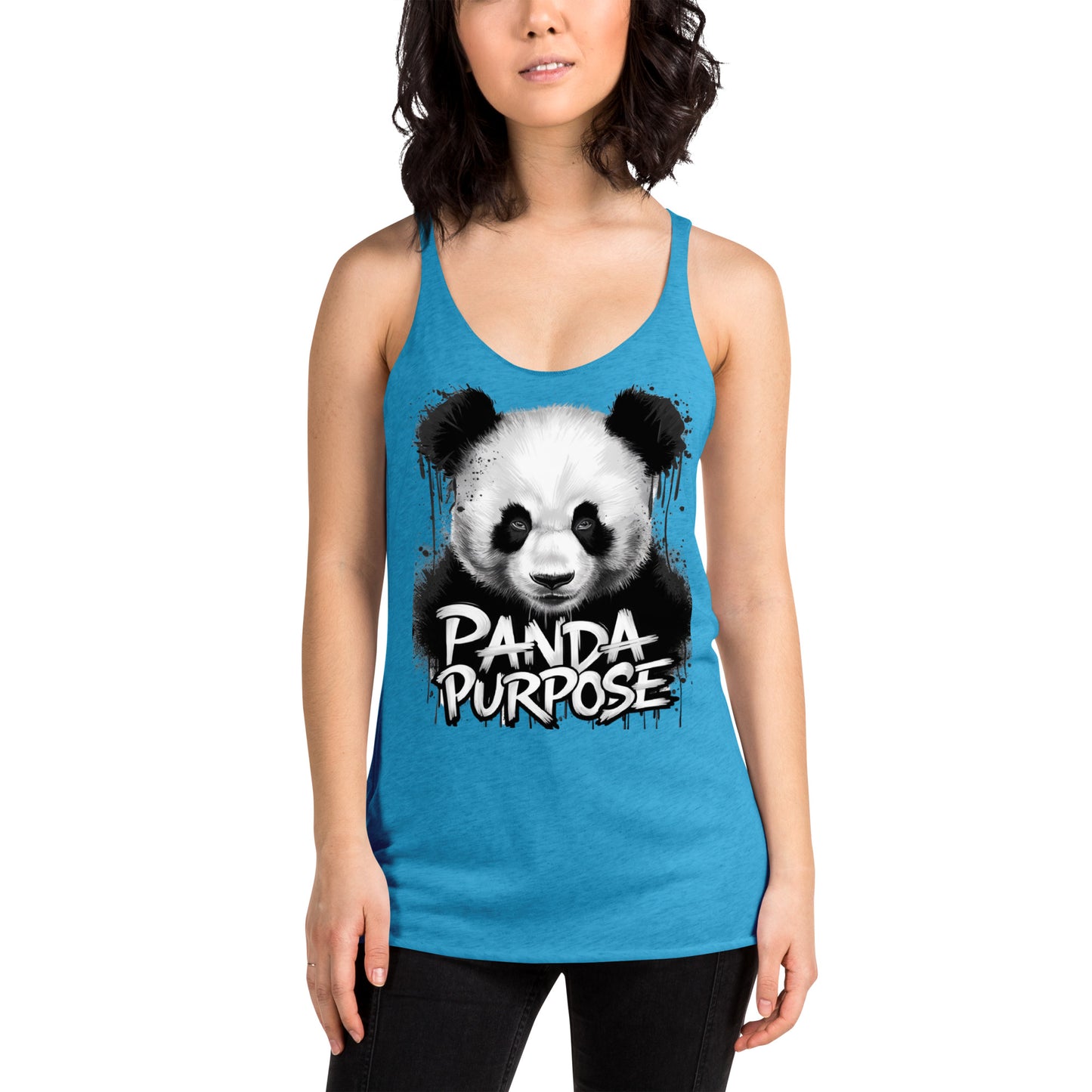 Mission 11 Panda Purpose Racerback Tank