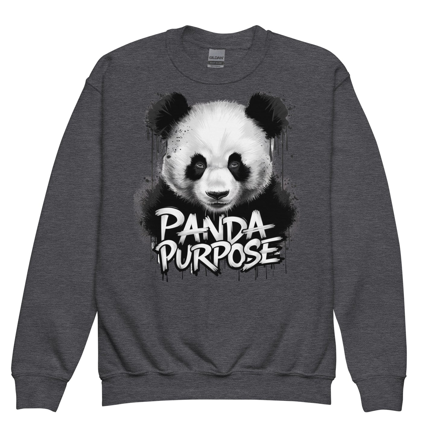 Mission 11 Panda Purpose Youth Crewneck Sweatshirt