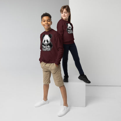 Mission 11 Panda Purpose Youth Crewneck Sweatshirt